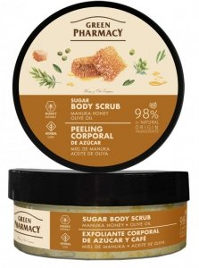 GREEN PHARMACY Peeling cukrowy do ciała Miód manuka i Oliwa z oliwek 200 ml 