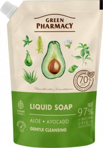 GREEN PHARMACY Mydło w płynie Aloes + Awokado 460 ml - zapas 
