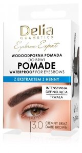 DELIA Eyebrow Expert wodoodporna pomada do brwi 3.0 ciemny brąz 7 g 