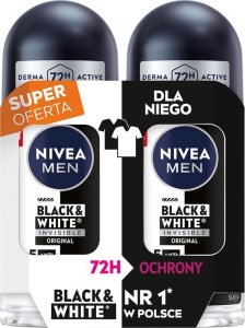 NIVEA DEO Roll-on_Duo męski B&W Inv.Origin 2x50ml 