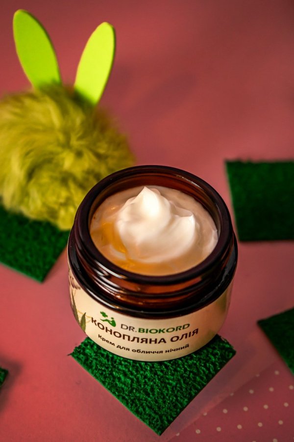 Hemp Nourishing &amp; Smoothing Night Face Cream, Dr. Biokord, 100% Natural