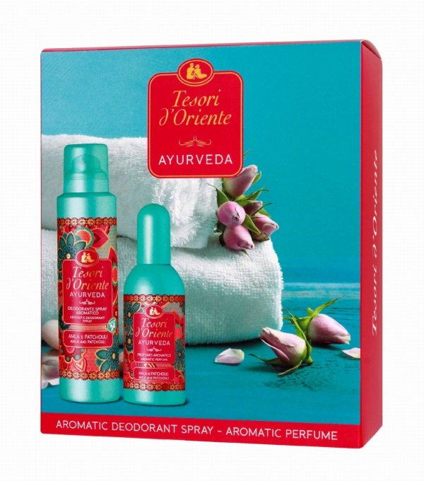 TESORI d`Oriente Zestaw prezentowy Ayurveda (Woda perfumowana 100 ml+ Dezodorant w sprayu 150 ml) 1 op. - 2 szt.