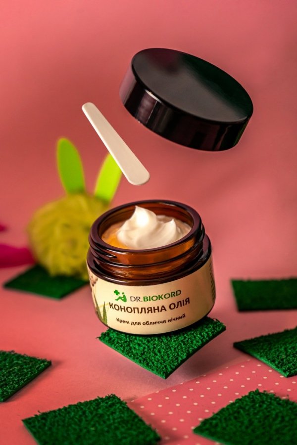 Hemp Nourishing &amp; Smoothing Night Face Cream, Dr. Biokord, 100% Natural