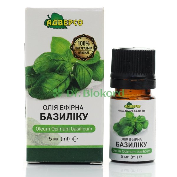 Basil Essential Oil, Adverso, 100% Natural
