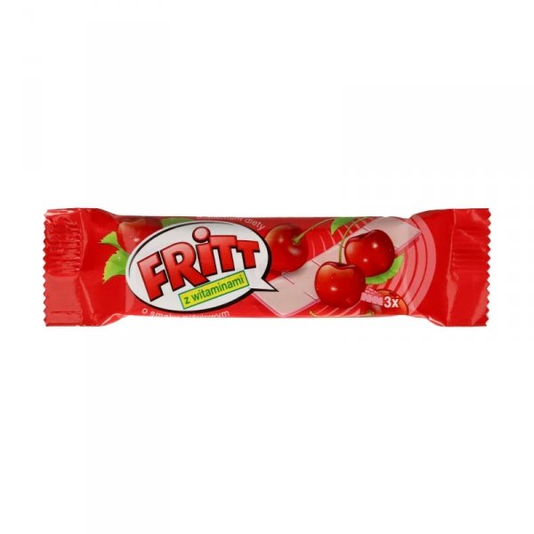 Cukierki Fritt, Witaminowa guma rozpuszczalna z witaminą C o smaku wiśniowym, 35 g