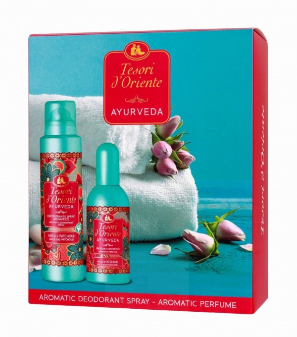 TESORI d`Oriente Zestaw prezentowy Ayurveda (Woda perfumowana 100 ml+ Dezodorant w sprayu 150 ml) 1 op. - 2 szt.