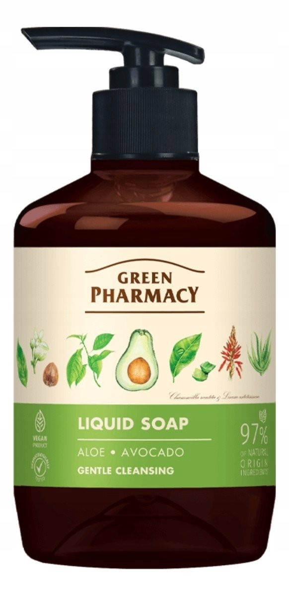 GREEN PHARMACY Mydło w płynie Aloes + Awokado 460 ml