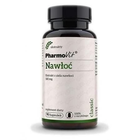Nawłoć Ekstrakt (500 mg) Bezglutenowa, PHARMOVIT, 90 Kapsułek
