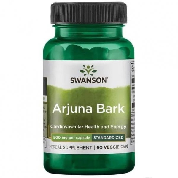 Arjuna Bark Extract, 500mg, Swanson, 60 kapsułek