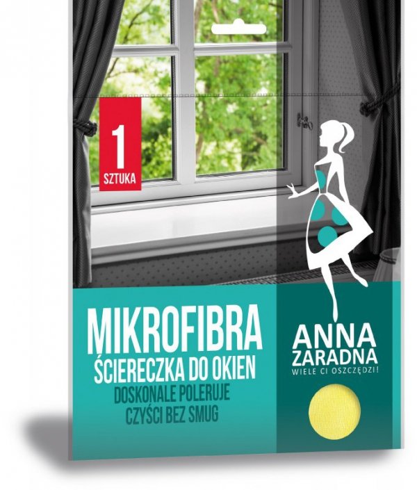 ANNA ZARADNA Mikrofibra ściereczka do okien - 1 szt.