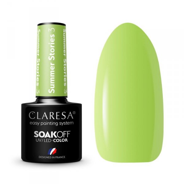 CLARESA Lakier hybrydowy do paznokci SUMMER STORIES - 3  5g