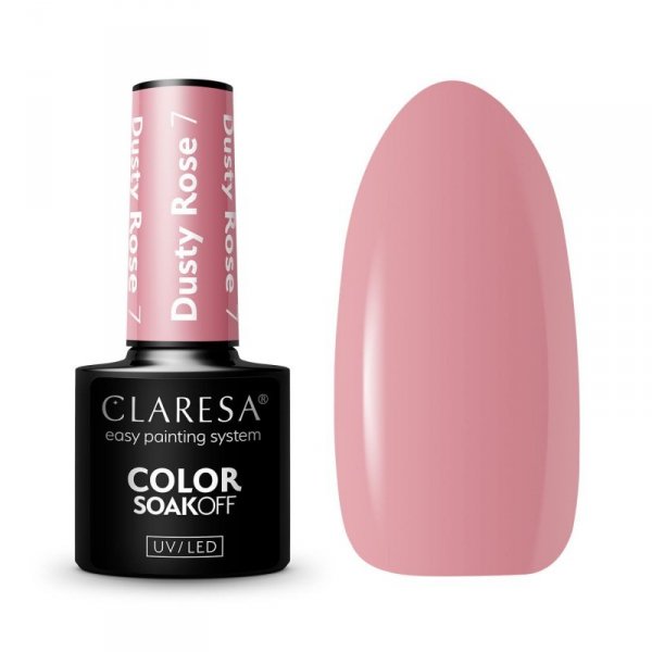 CLARESA Lakier hybrydowy Dusty Rose nr 7  5g
