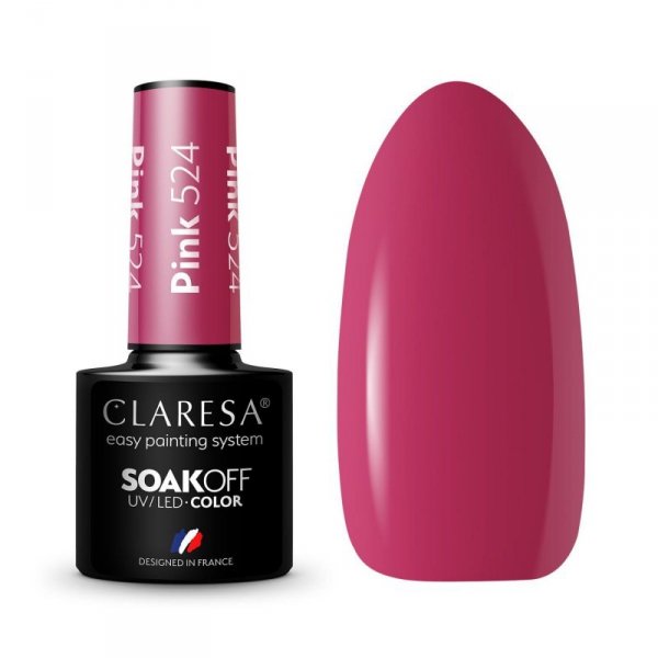 CLARESA Lakier hybrydowy Pink nr 524  5g