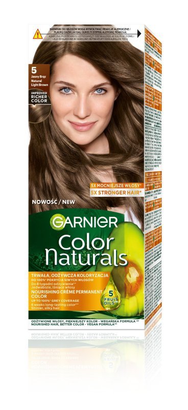 GARNIER Color Naturals Farba nr 5 - Jasny Brąz  1op.