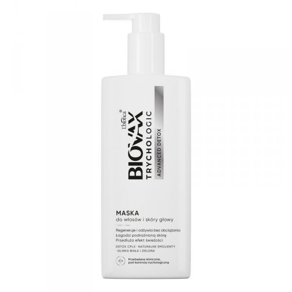 L`BIOTICA Biovax Trychologic Maska do włosów i skóry głowy Advanced Detox 200 ml