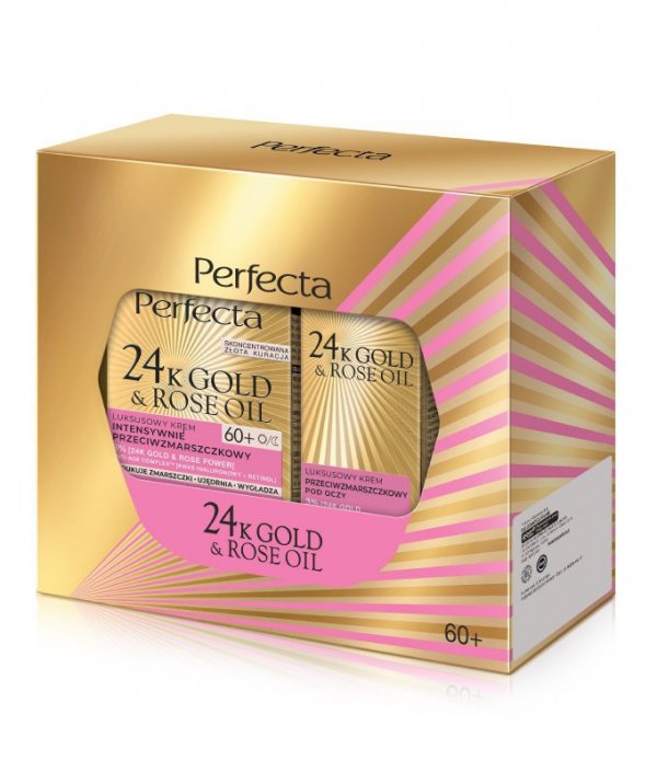 PERFECTA 24K Gold & Rose Oil Zestaw prezentowy (krem na dzień i noc 60+ & krem pod oczy)