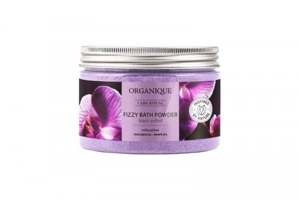 ORGANIQUE Black Orchid Musujący Puder do kąpieli Fizzy Bath Powder 450 g