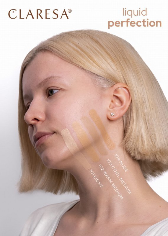 CLARESA Liquid Perfect 2w1 Korektor i podkład kryjący nr 104 34g