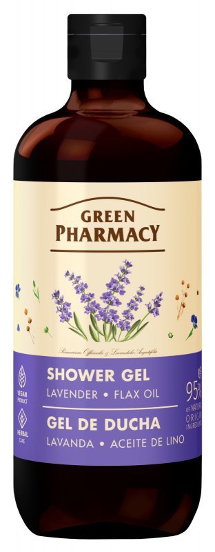 GREEN PHARMACY Żel pod prysznic - Lawenda + Olej Lniany 500 ml