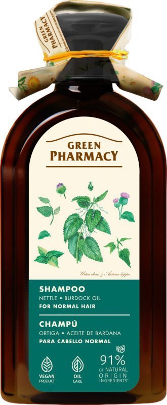 GREEN PHARMACY Szampon do włosów normalnych Pokrzywa i Olej łopianowy 350 ml