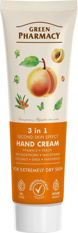 GREEN PHARMACY Krem do rąk 3w1 z efektem drugiej skóry 100 ml