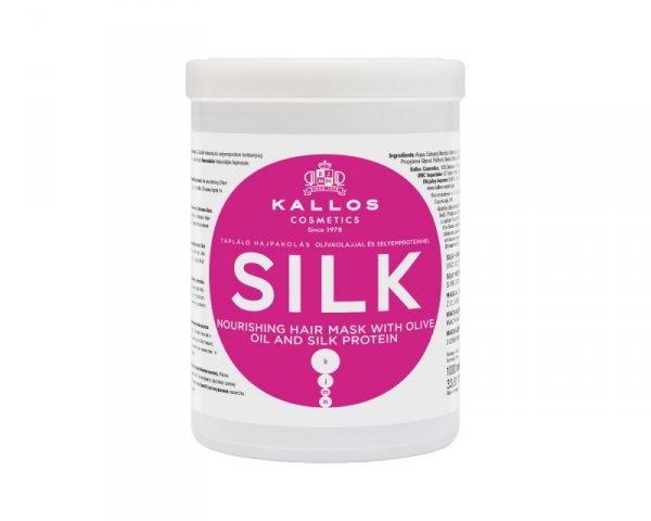 KALLOS Maska d/włosów 1000ml Silk z prot. jedw.&