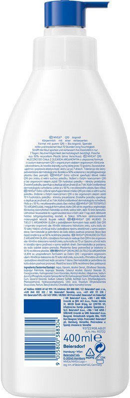 NIVEA Body Q10 Ujędrniająco - odżywcze Mleczko do ciała 60+ 400 ml