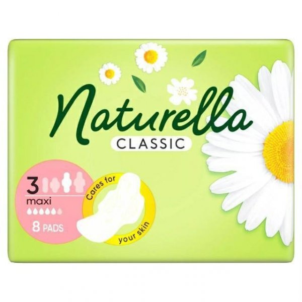 NATURELLA Classic Podpaski Maxi ze skrzydełkami 1 op.-8 sztuk