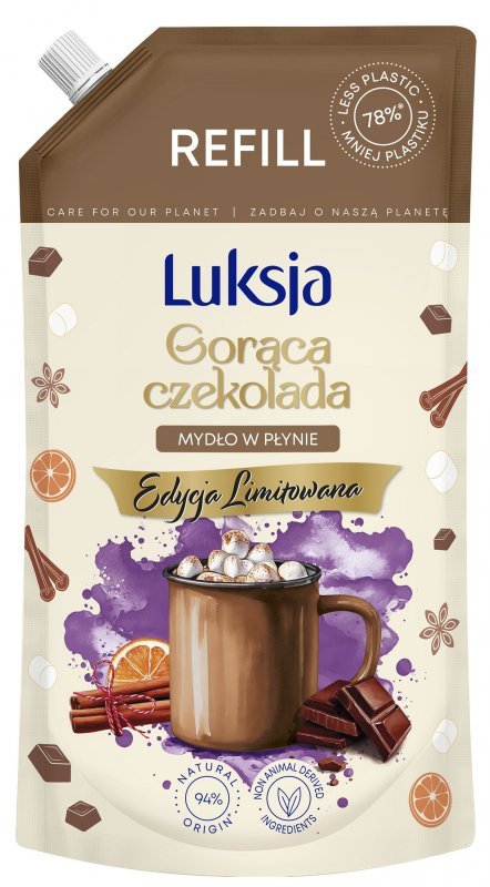 LUKSJA Mydło w płynie Gorąca Czekolada - zapas 900 ml