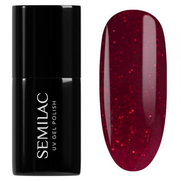 SEMILAC Winter Wonderland Lakier hybrydowy 954 Silky Rouge 7 ml