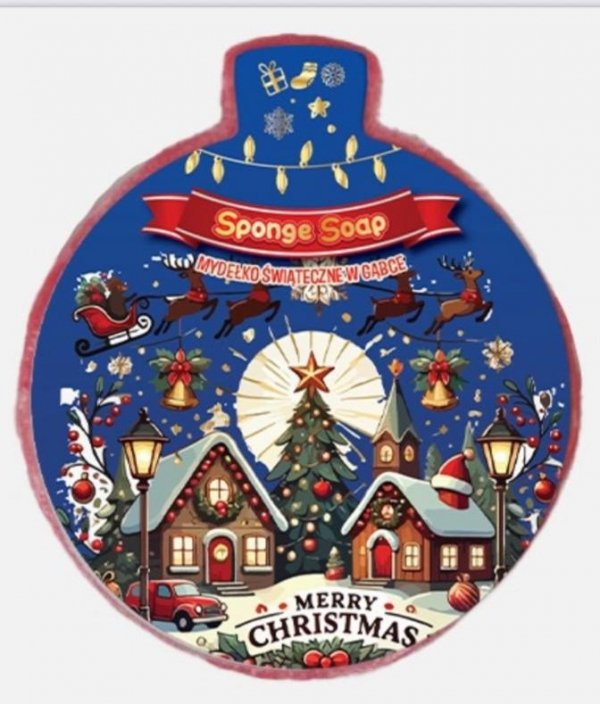 HURREM SULTAN Sponge Soap Mydełko świąteczne w gąbce do kąpieli Bombka