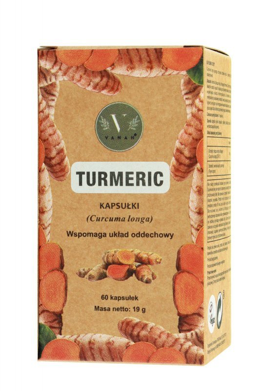 VANAN Turmeric Suplement diety wspomagający pracę serca, skórę i odporności Kapsułki 60 szt.