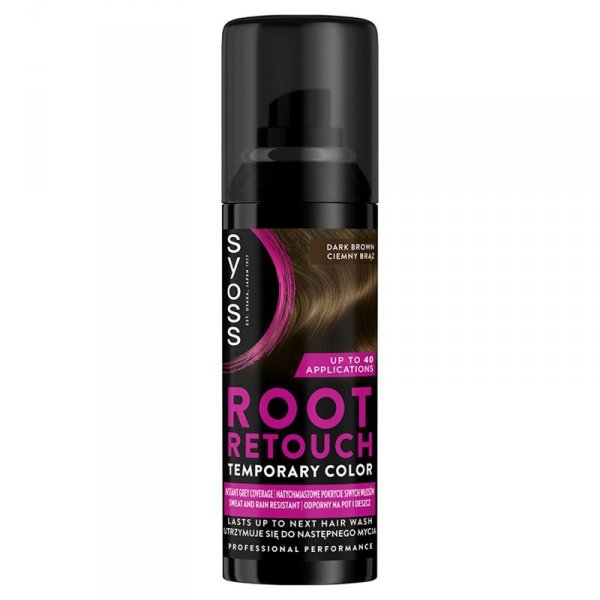 SYOSS Root Retouch Spray maskujący odrosty - Ciemny Brąz 120ml