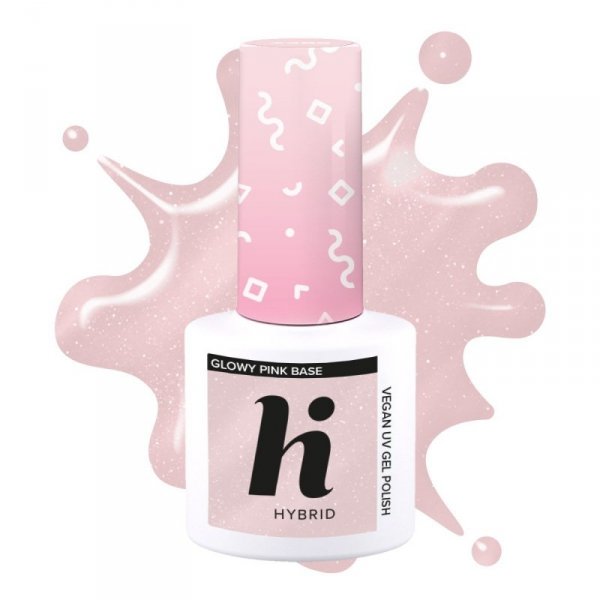 HI HYBRID Pastel Base Baza do lakieru hybrydowego Glowy Pink 5 ml