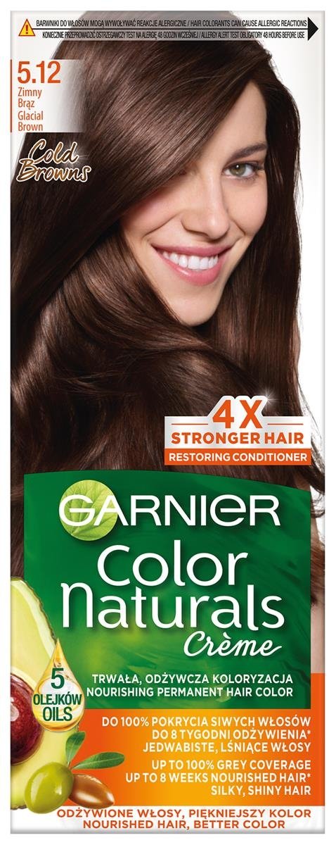 GARNIER Color Naturals Farba nr 5.12 - Zimny Brąz  1op.