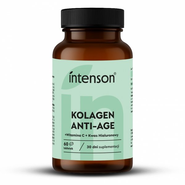 Anti-age Kolagen + Hialuron + Witamina C, Intenson, 60 tabletek
