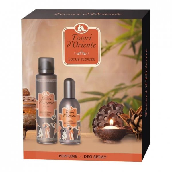 TESORI d`Oriente Zestaw prezentowy Lotus Flower (Woda perfumowana 100 ml+ Dezodorant w sprayu 150 ml) 1 op. - 2 szt.