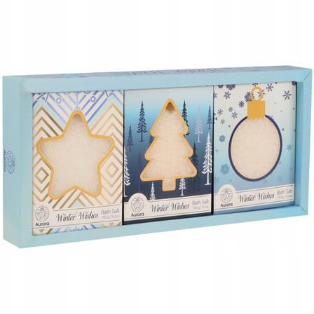 Zestaw prezentowy Sól do kąpieli Winter Wishes AURORA (3 x 150 g) 450 g