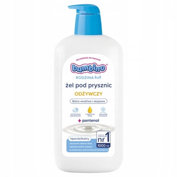 BAMBINO Rodzina Żel pod prysznic hiperdelikatny z pantenolem - odżywczy 1000 ml