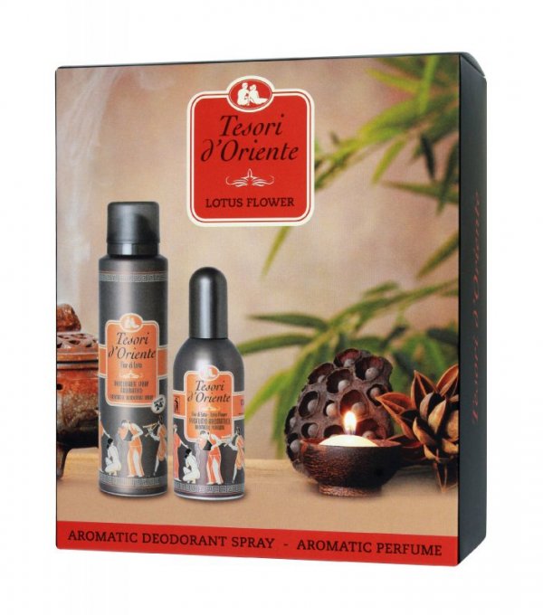 TESORI d`Oriente Zestaw prezentowy Lotus Flower (Woda perfumowana 100 ml+ Dezodorant w sprayu 150 ml) 1 op. - 2 szt.