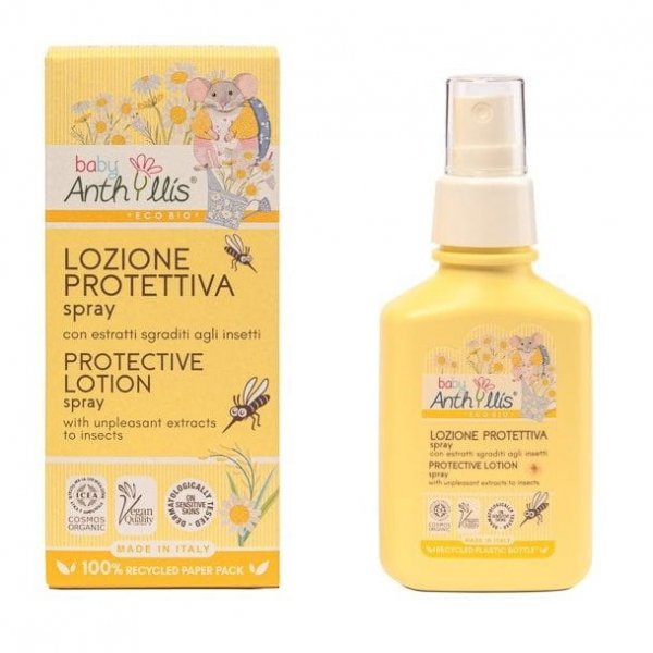 Bio Spray ochronny dla dzieci z ekstraktem z katalapy, nieprzyjemnym dla komarów, owadów, Baby Anthyllis, 100 ml