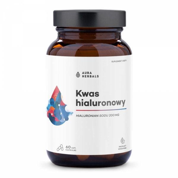 Kwas hialuronowy 200 mg, Aura Herbals, 60 kapsułek