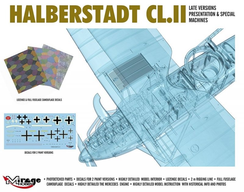 Mirage 481405 1:48  HALBERSTADT CL.II (Późne Wersje Reprezentacyjne oraz Maszyny Specjalnego Przeznaczenia)