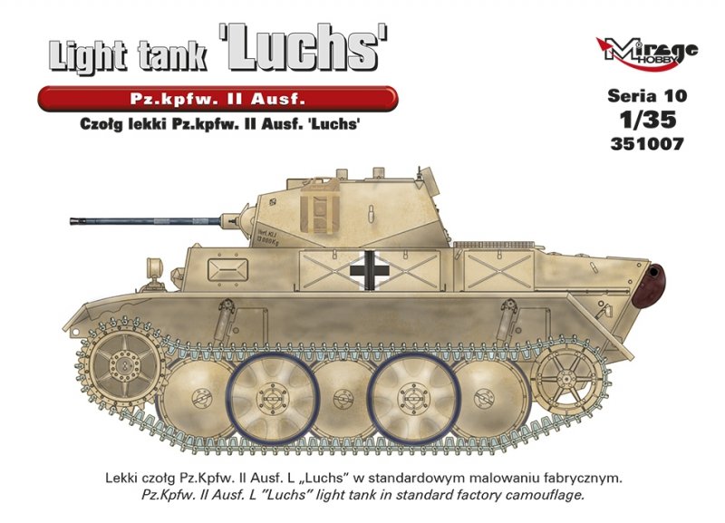 Mirage 351007 1/35 PzKpfw II Ausf L 'LUCHS' Czołg Lekki