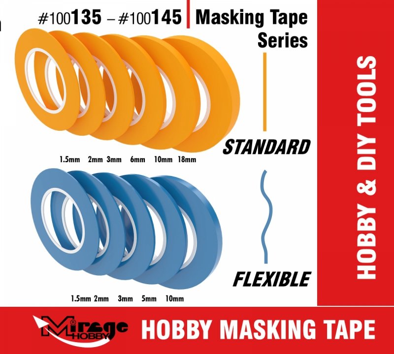 MIRAGE 100144 FLEXIBLE MASKING TAPE 5mm (18m) (taśma maskująca) 