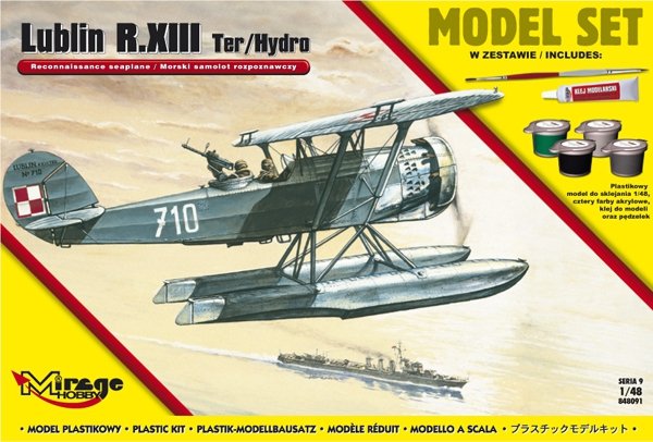Mirage 848091 1/48 [MODEL SET]  Lublin R.XIII Ter / Hydro  [Polski Morski Samolot Rozpoznawczy]