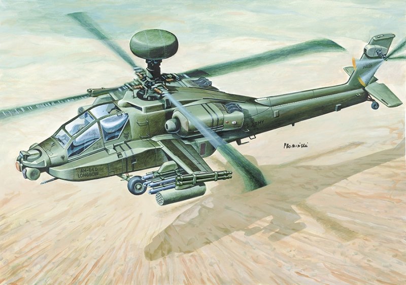 Mirage 72054 1/72 AH-64D Apache Longbowe śmigłowiec szturmowy