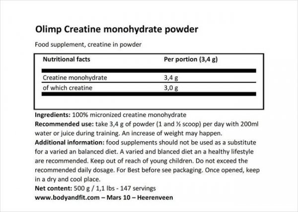 Olimp Creatine Monohydrate Powder 250g