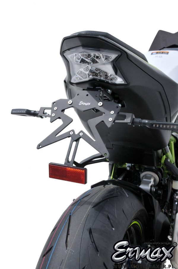 Aluminiowy uchwyt tablicy rejestracyjnej ERMAX PLATE HOLDER Kawasaki Z900 2017 - 2019