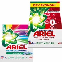 2x Ariel proszek do prania tkanin kolorowych i białych